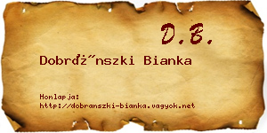 Dobránszki Bianka névjegykártya